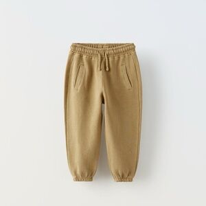 NWT Zara 3-4Y plush jogger pants brown